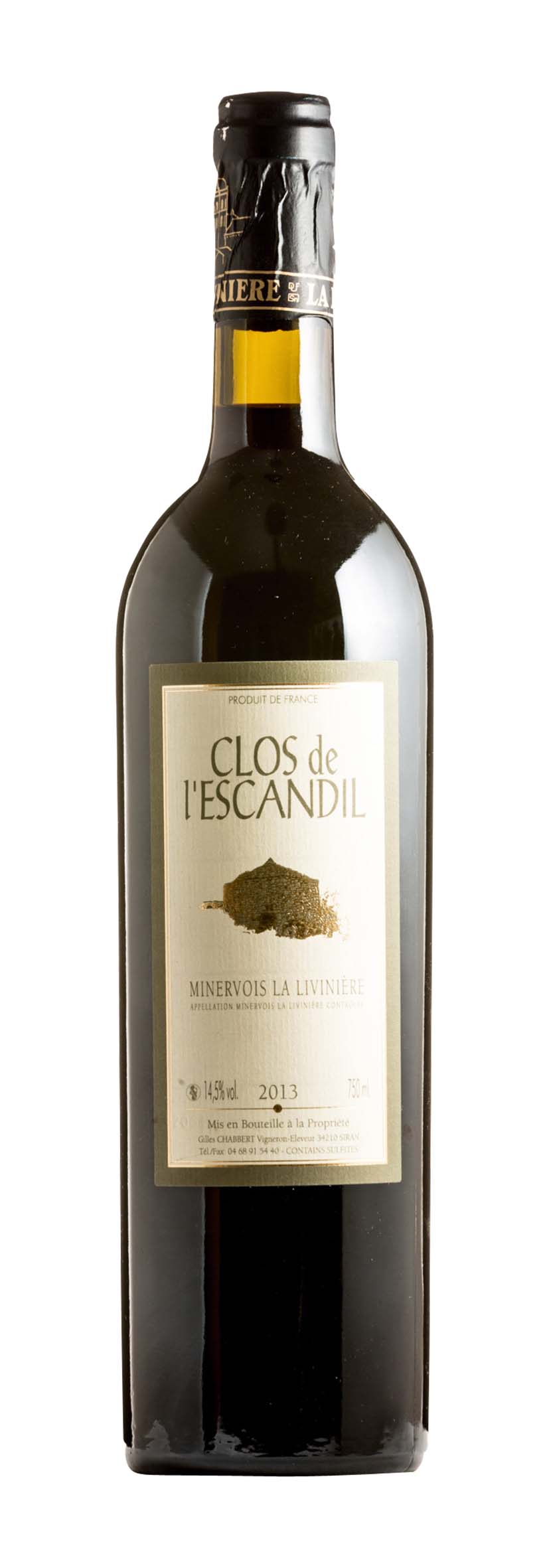 Minervois La Livinière  AOP Clos de L'Escandil 2013