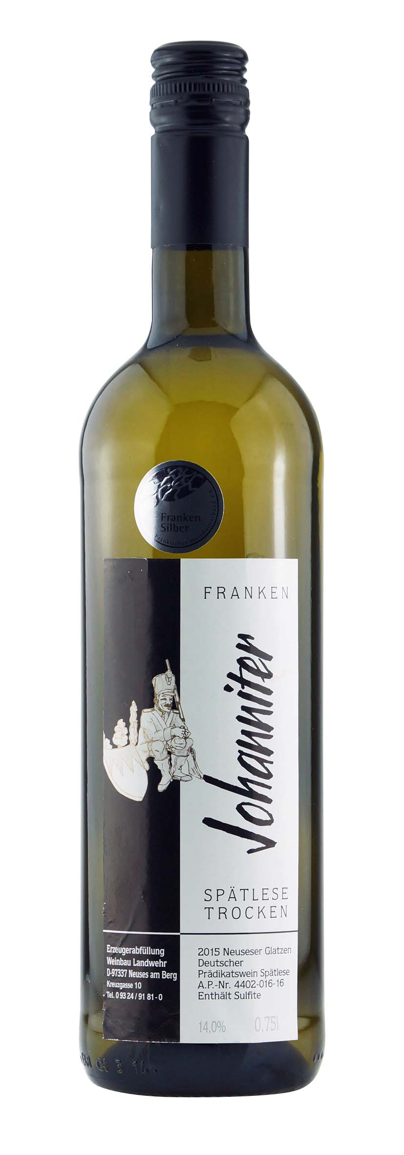 Neuseser Glatzen Johanniter Spätlese trocken 2015