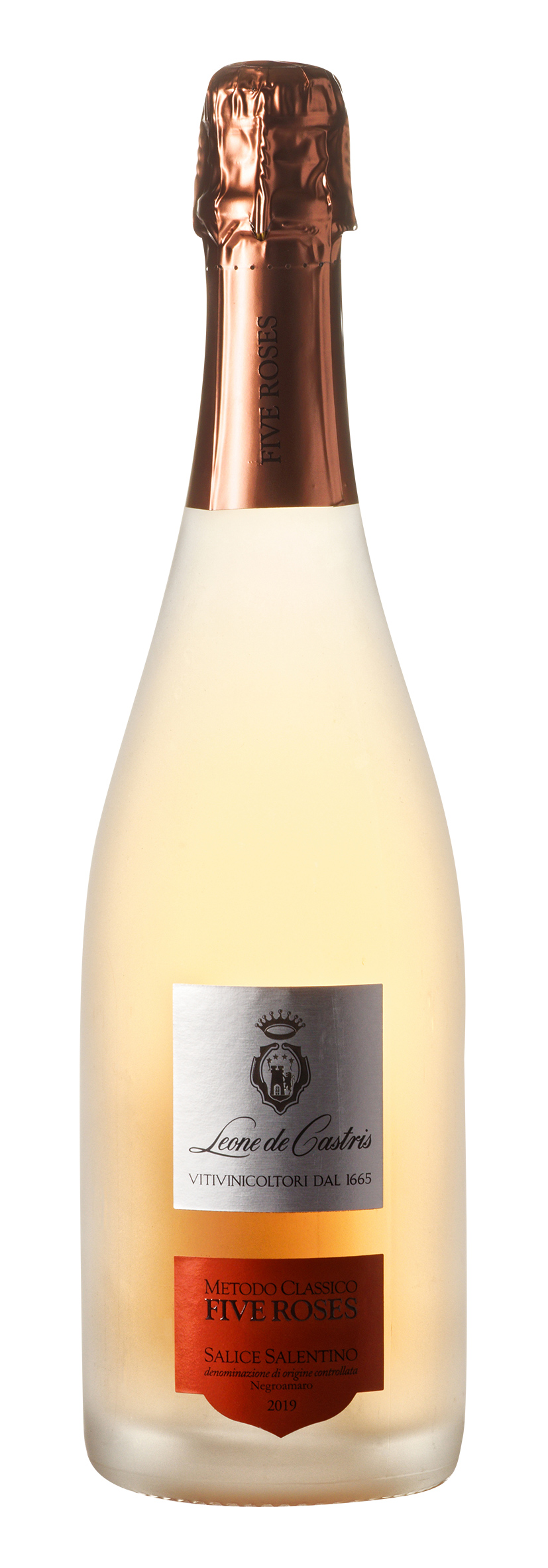 Salice Salentino DOC Negroamaro Brut Leone de Castris Five Roses Metodo Classico 2019