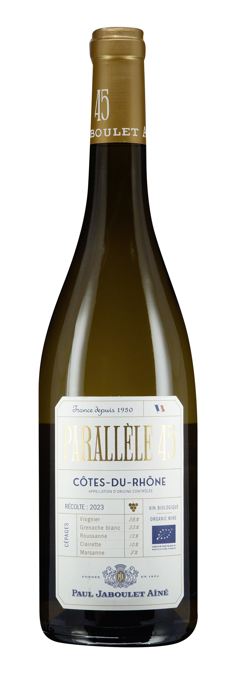 Côtes-du-Rhône AOC Parallèle 45 blanc 2023