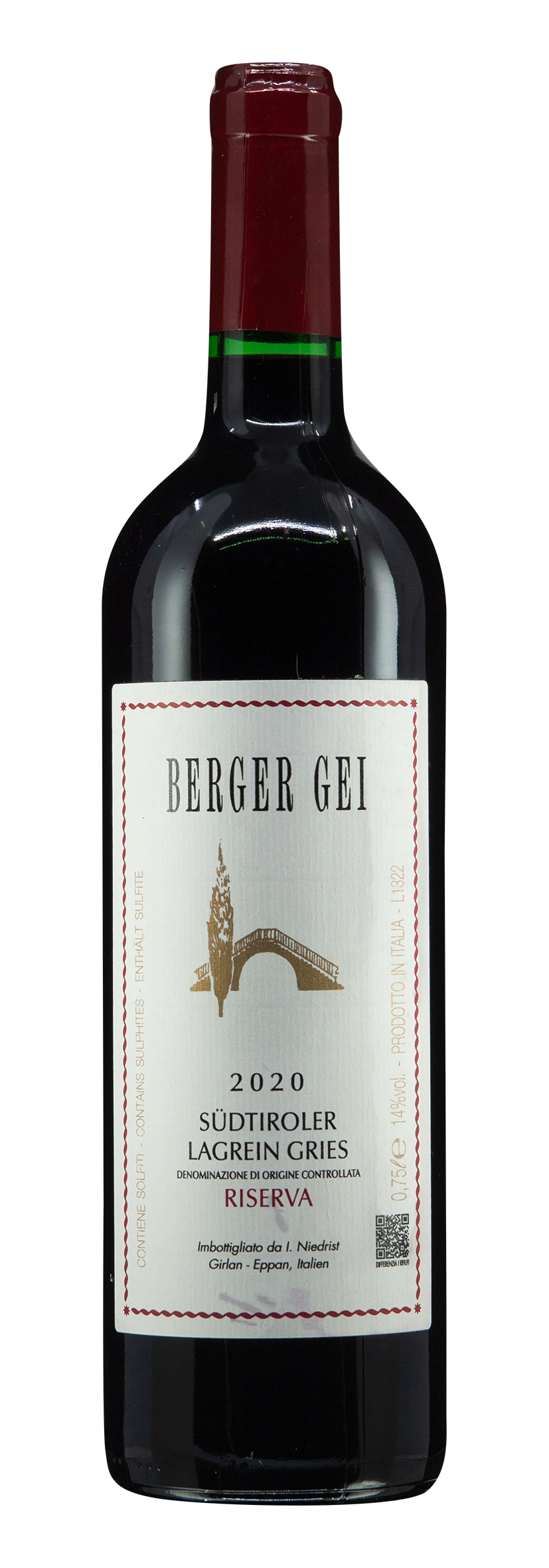 Südtirol DOC Lagrein trocken Riserva Berger Gei 2020