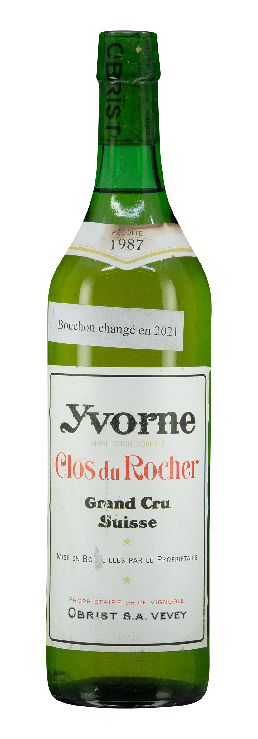 Chablais AOC Yvorne Clos du Rocher Grand Cru Suisse 1987