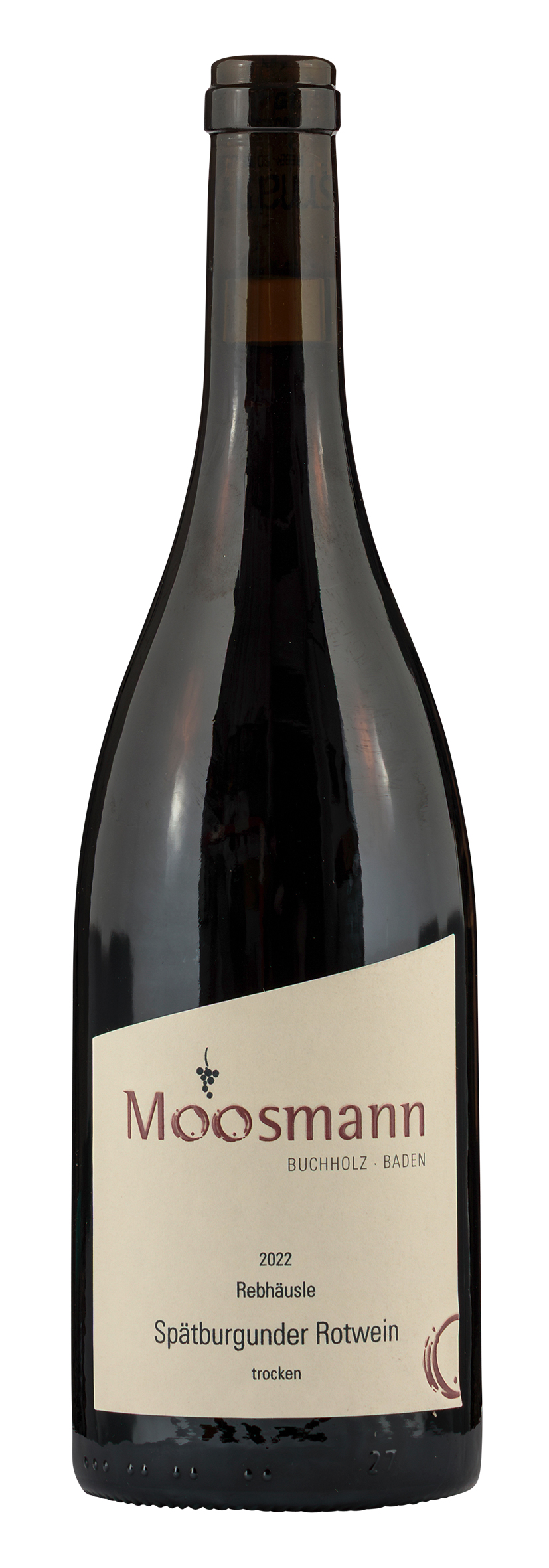 Buchholzer Sonnhalde Spätburgunder Rotwein trocken Rebhäusle 2022