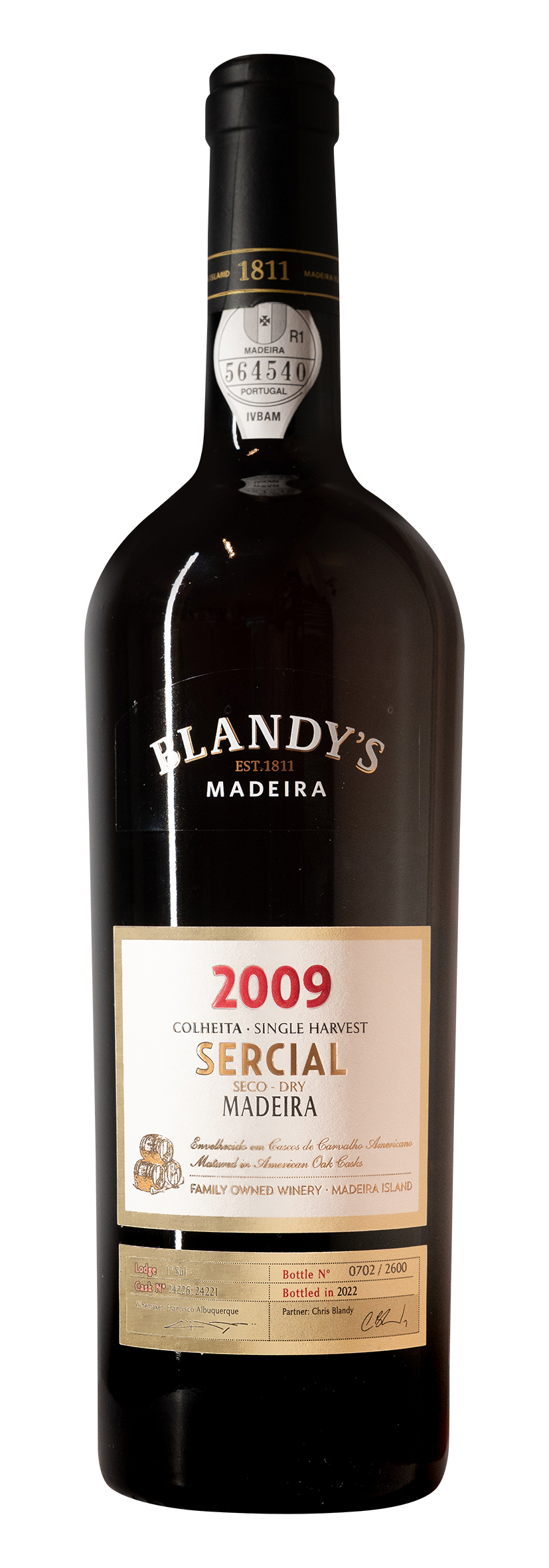 Madeira Wine Sercial Single Harvest Dry 2009