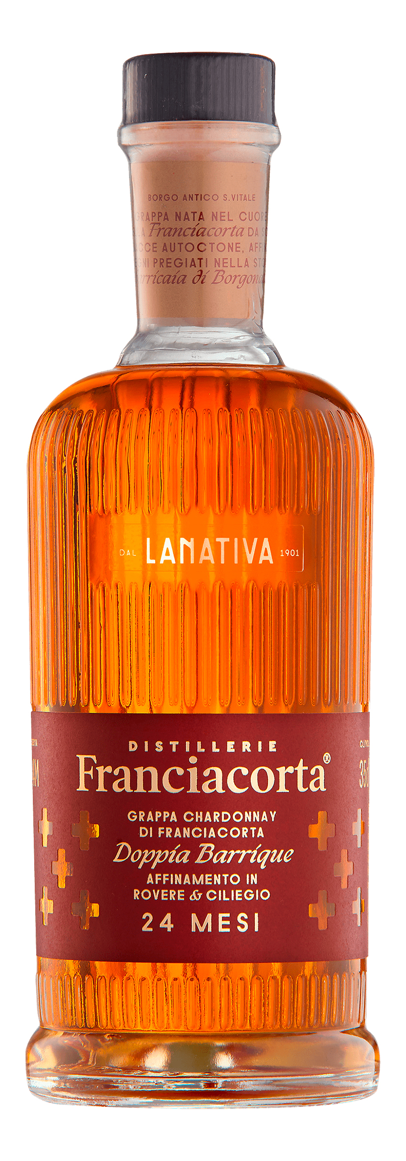 Grappa Chardonnay di Franciacorta Doppia Barrique 24 Mesi La Nativa Affinamento in Rovere e Ciliegio 0