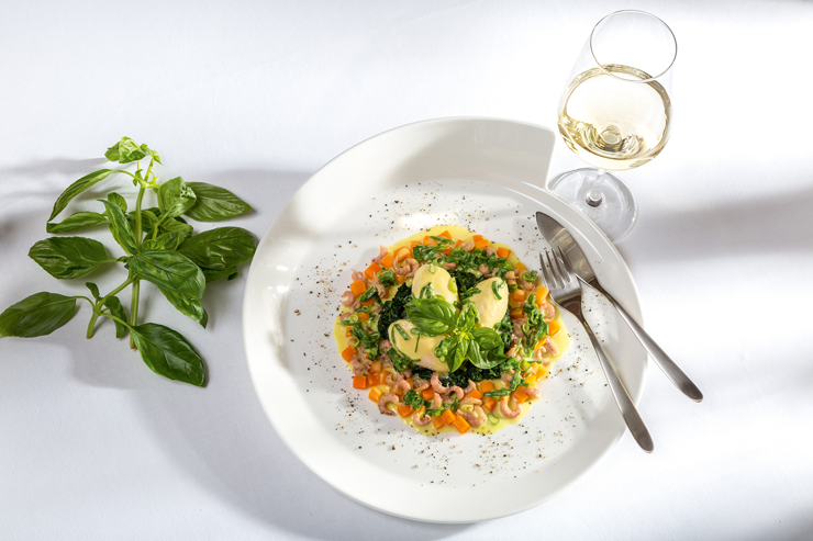 Fischnocken mit Krabbensauce Fischnocken mit Krabbensauce