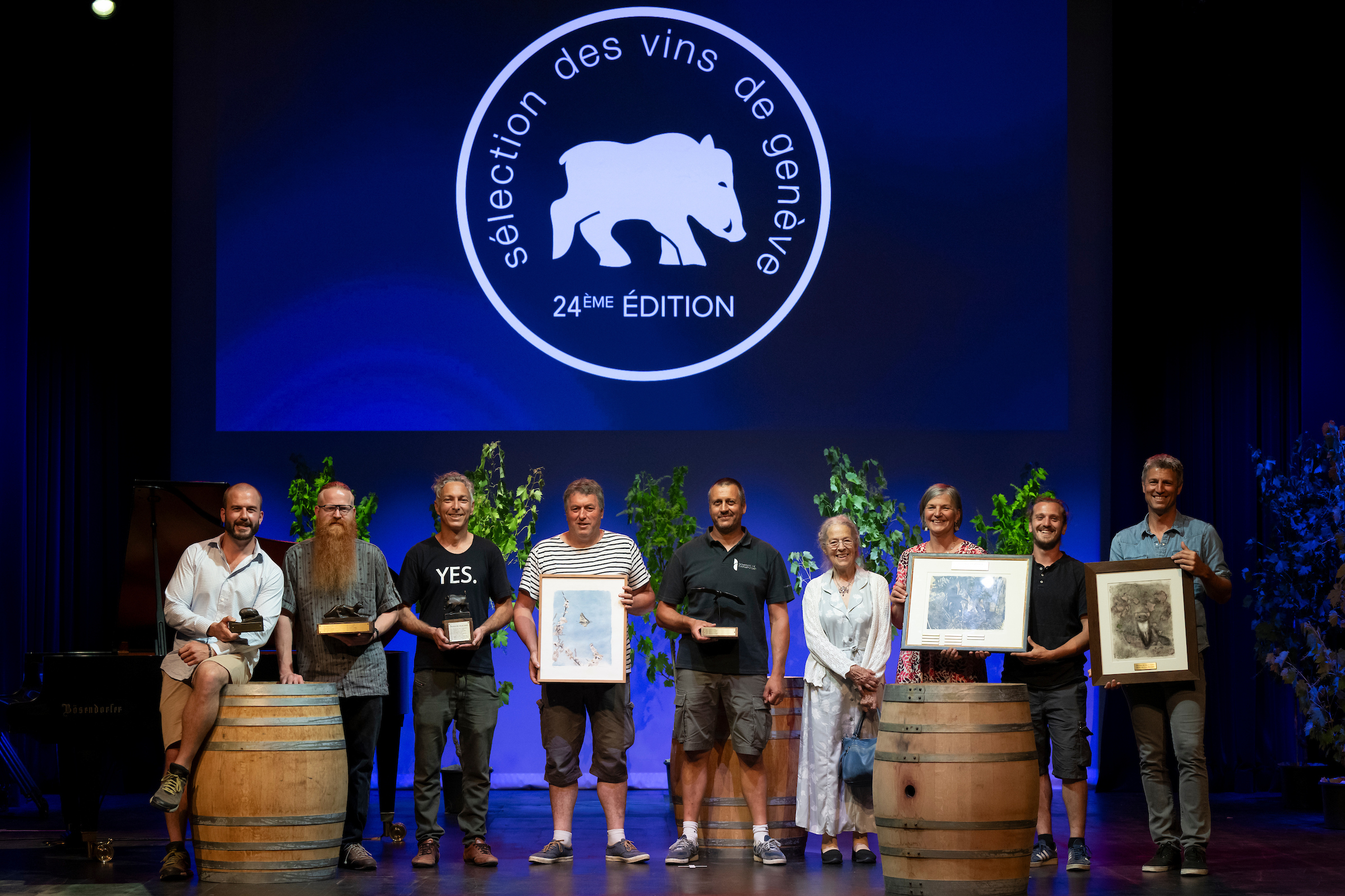 Les lauréats de la Sélection des Vins de Genève 2023. Photo: Fred Merz
