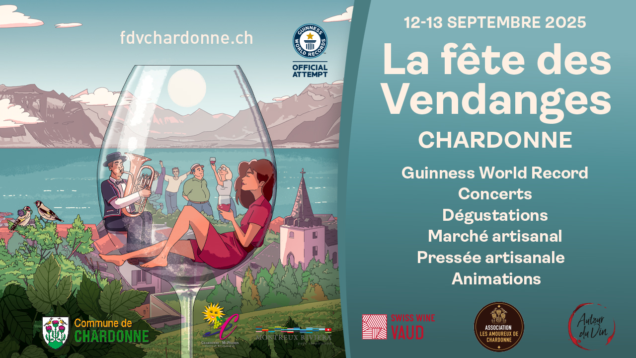 La première édition de la fête des vendanges de Chardonne aura lieu les 12 et 13 septembre. La première édition de la fête des vendanges de Chardonne aura lieu les 12 et 13 septembre.